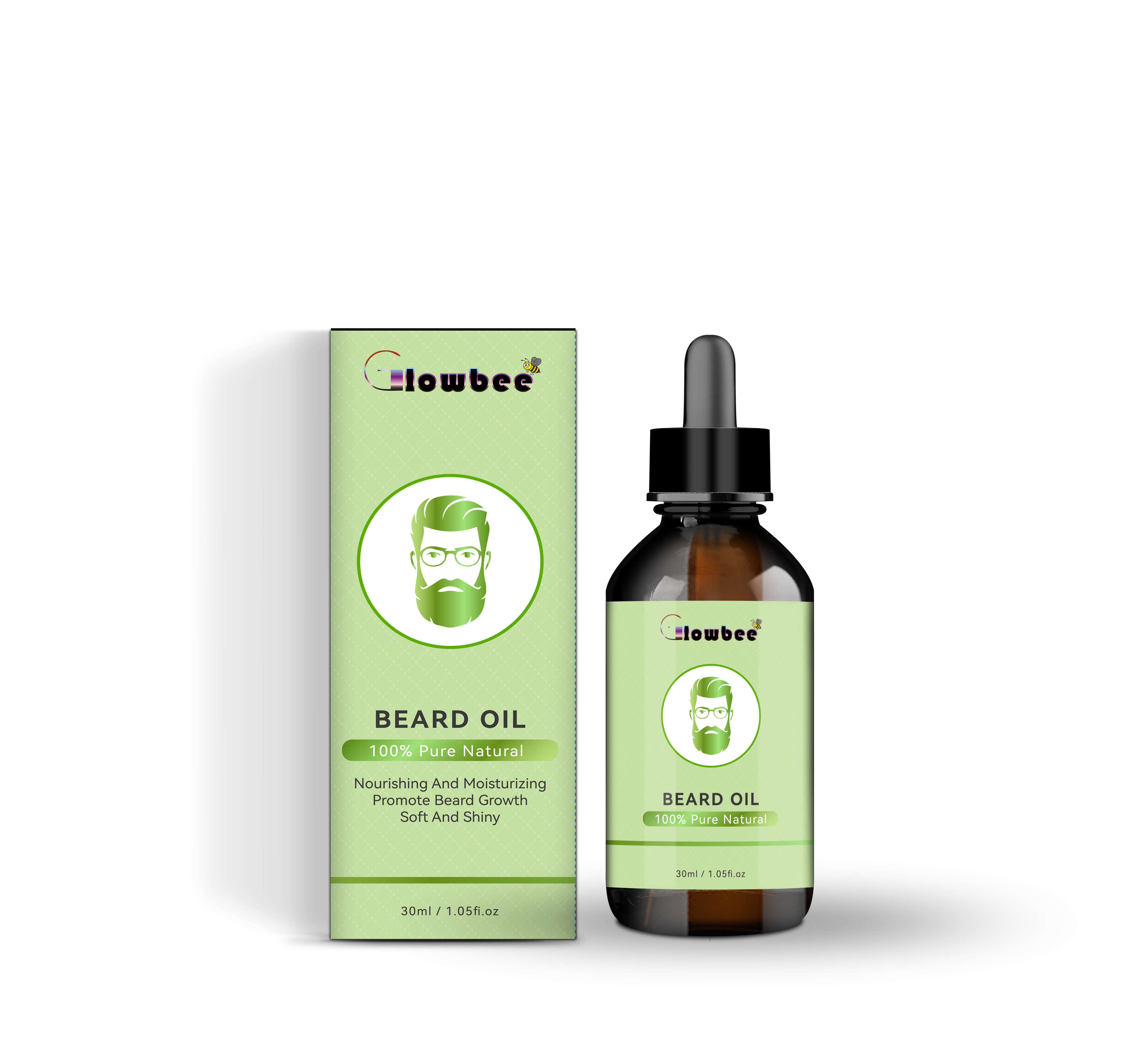 Glowbee 100 Natural Beard Growth Essential Oil 30 Ml Glowbee Skincare 0456