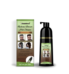 Natural Brown Grey Hair Coverage Shampoo Hair Dye/500ml