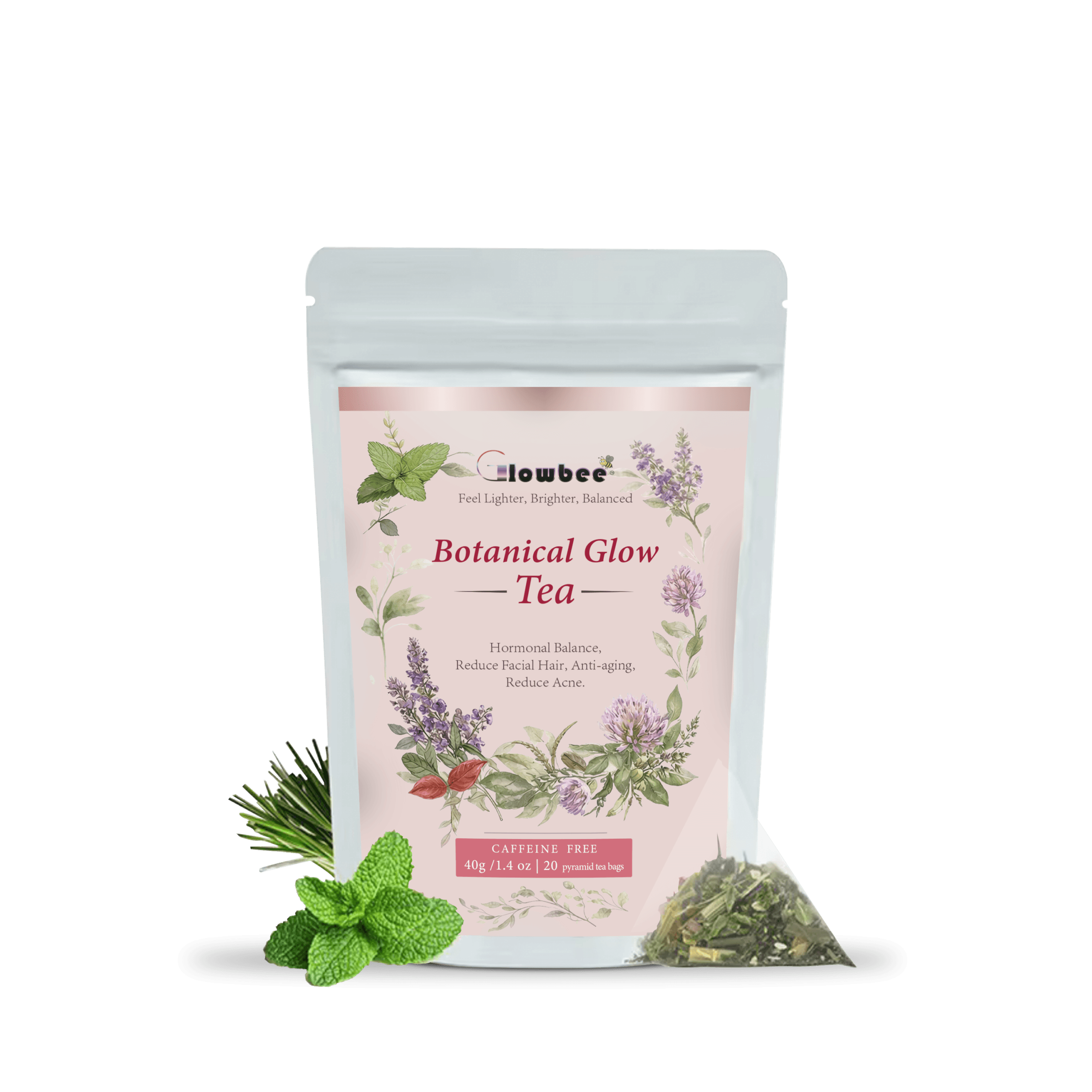 Glowbee Botanical Glow Tea – Hormonal Balance & Skin Support